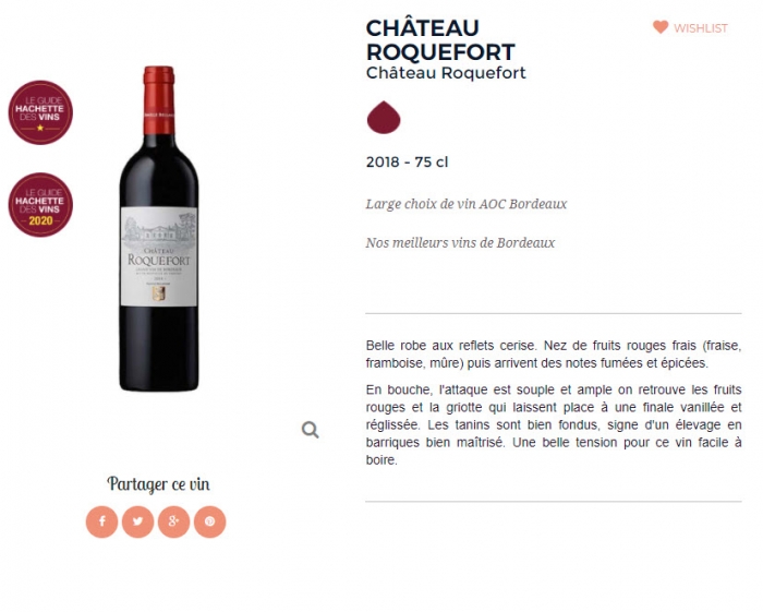 Chateau Roquefort 2018, Bordeaux Wein , Rotwein Bordeaux, bordeaux wine