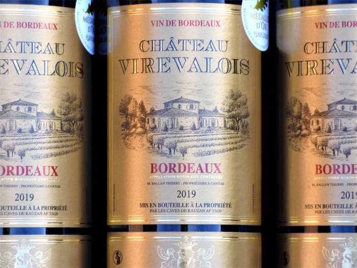 Bordeaux Wein Chateau Virevalois 2019